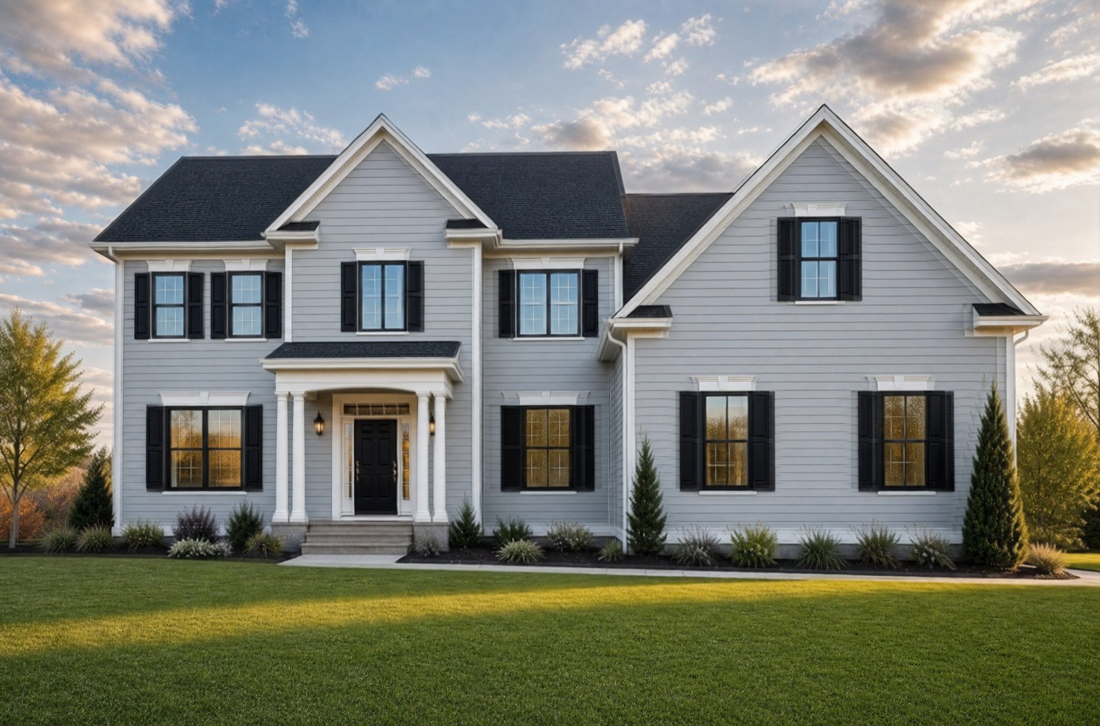 Same house with the selected new windows